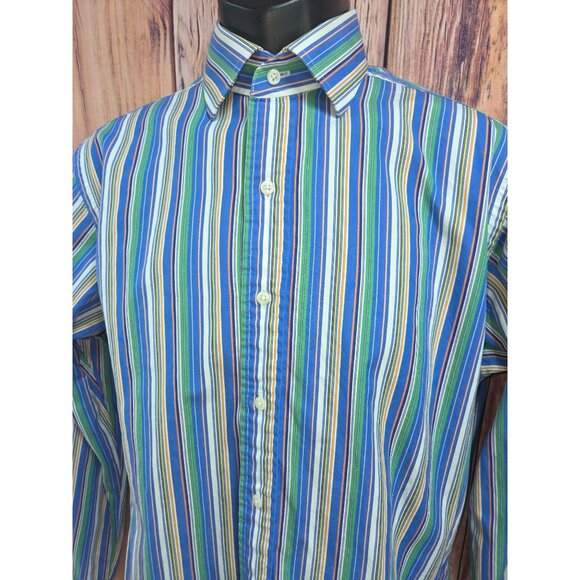 Polo Ralph Lauren Regent Classic Fit Striped Dress Shirt Medium - Picture 3 of 6